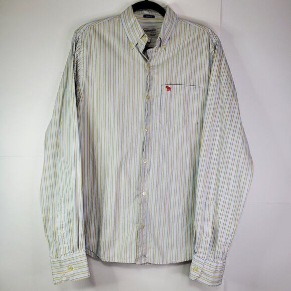 Abercrombie & Fitch Other - Abercrombie & Fitch Shirt Mens Mens Large Muscle Blue Long Sleeve Button Up